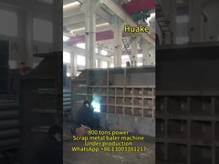 PLC-besturing Metalen recycling Baler Machine Automatische 800Tons Power 700 * 700mm