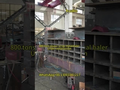 schrootstaalpers balermachine 800 ton vermogen zwaar werk schroot bundelpersmachine